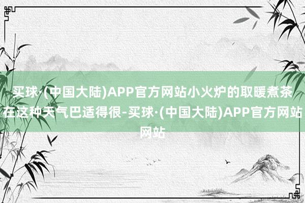 买球·(中国大陆)APP官方网站小火炉的取暖煮茶在这种天气巴适得很-买球·(中国大陆)APP官方网站