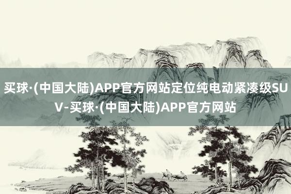 买球·(中国大陆)APP官方网站定位纯电动紧凑级SUV-买球·(中国大陆)APP官方网站