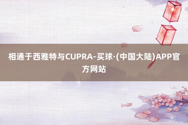 相通于西雅特与CUPRA-买球·(中国大陆)APP官方网站