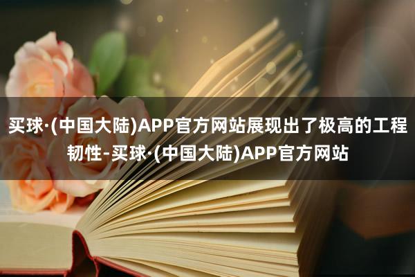 买球·(中国大陆)APP官方网站展现出了极高的工程韧性-买球·(中国大陆)APP官方网站