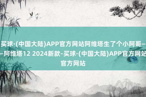 买球·(中国大陆)APP官方网站阿维塔生了个小阿哥——阿维塔12 2024新款-买球·(中国大陆)APP官方网站