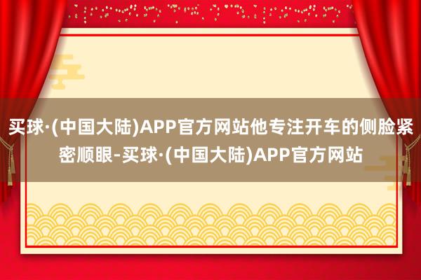 买球·(中国大陆)APP官方网站他专注开车的侧脸紧密顺眼-买球·(中国大陆)APP官方网站