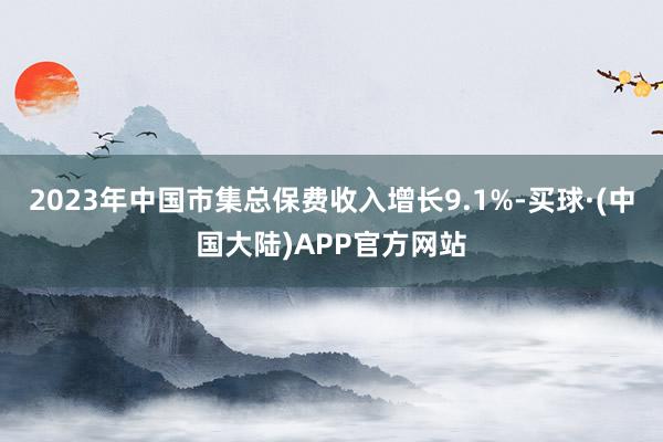 2023年中国市集总保费收入增长9.1%-买球·(中国大陆)APP官方网站