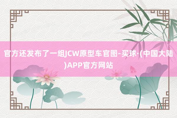 官方还发布了一组JCW原型车官图-买球·(中国大陆)APP官方网站