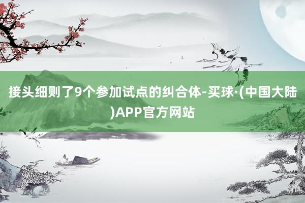 接头细则了9个参加试点的纠合体-买球·(中国大陆)APP官方网站