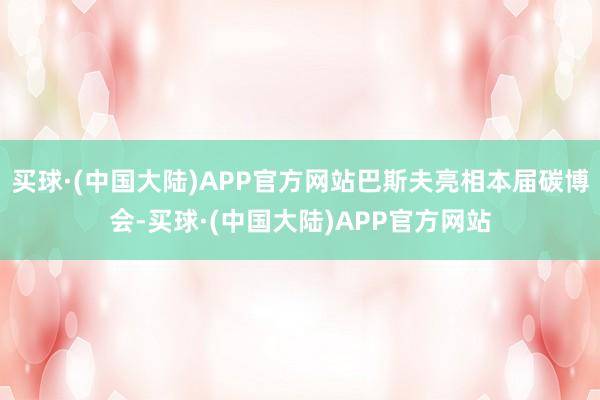 买球·(中国大陆)APP官方网站巴斯夫亮相本届碳博会-买球·(中国大陆)APP官方网站