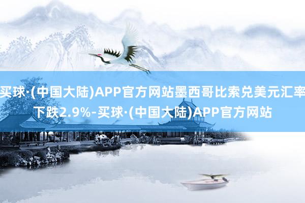 买球·(中国大陆)APP官方网站墨西哥比索兑美元汇率下跌2.9%-买球·(中国大陆)APP官方网站