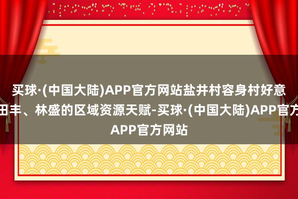 买球·(中国大陆)APP官方网站盐井村容身村好意思、田丰、林盛的区域资源天赋-买球·(中国大陆)APP官方网站