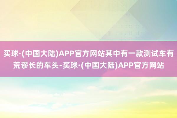 买球·(中国大陆)APP官方网站其中有一款测试车有荒谬长的车头-买球·(中国大陆)APP官方网站