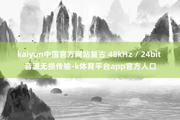 kaiyun中国官方网站复古 48kHz / 24bit 音源无损传输-k体育平台app官方人口