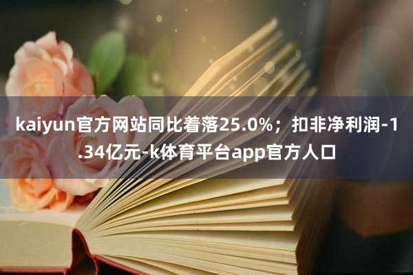 kaiyun官方网站同比着落25.0%；扣非净利润-1.34亿元-k体育平台app官方人口